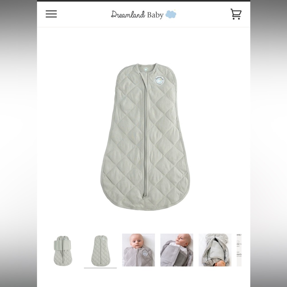 Dreamland Baby Moon Grey 0-6 M NWT weighted swaddle